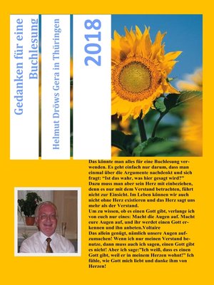 cover image of Gedanken für eine Buchlesung